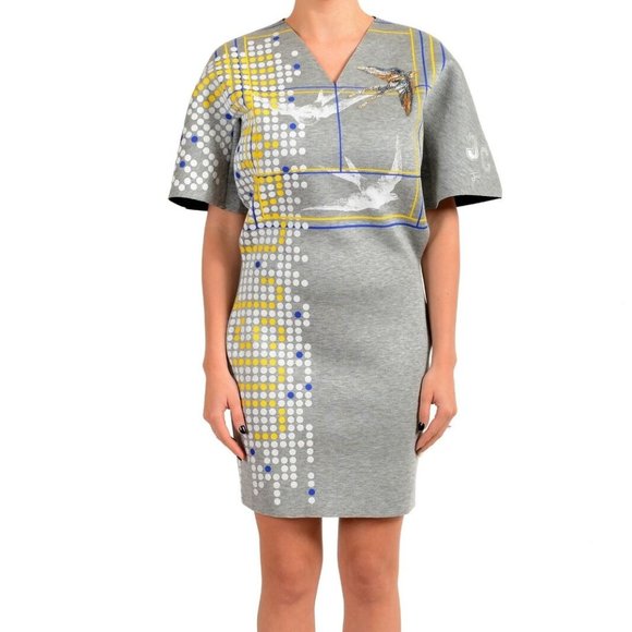 Just Cavalli Women's Gray Shift Sweatshirt Dress